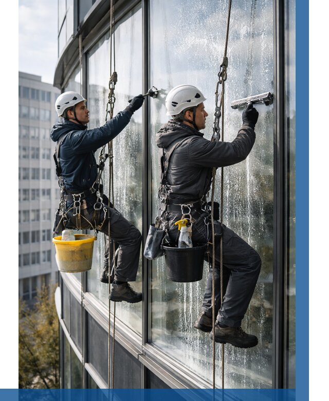 Мойка панорамных окон в Елабуге от 354 р. заказать у ВЫСОТНИК-Лбг