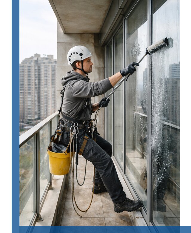 Профессиональная мойка балконного остекления в Елабуге