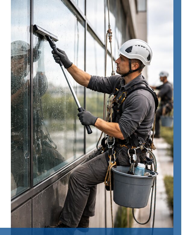 Мойка стеклянных фасадов в Елабуге от 203 р. | ВЫСОТНИК-Лбг