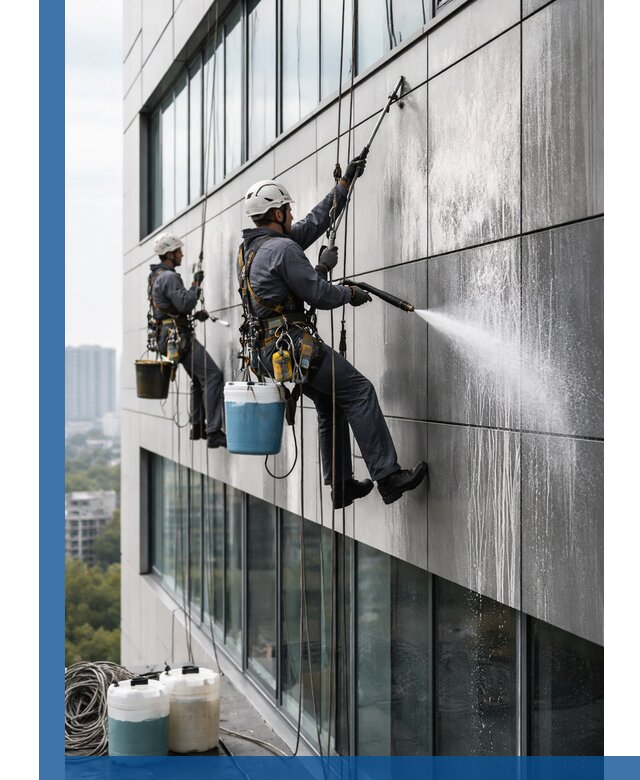 Профессиональная мойка вентилируемых фасадов в Елабуге