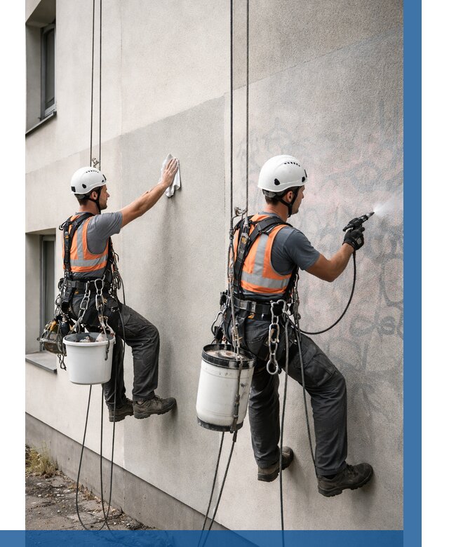 Антиграффити покрытие фасада в Елабуге от 608 р. | ВЫСОТНИК-Лбг