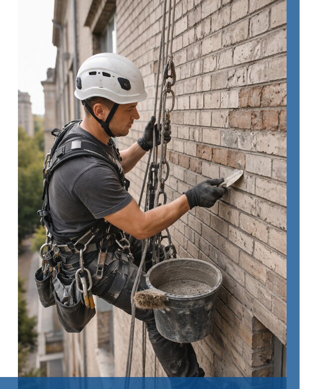 Ремонт кирпичной кладки фасада в Елабуге от 1823 р. | ВЫСОТНИК-Лбг