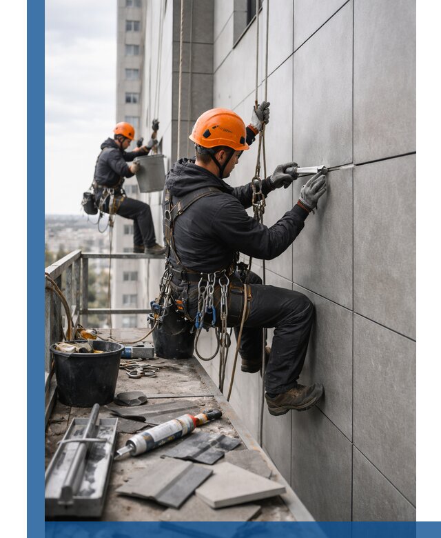 Профессиональный ремонт фасада из керамогранита в Елабуге