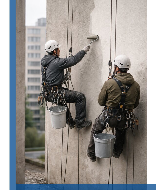 Покраска фасадов высотными альпинистами в Елабуге с гарантией