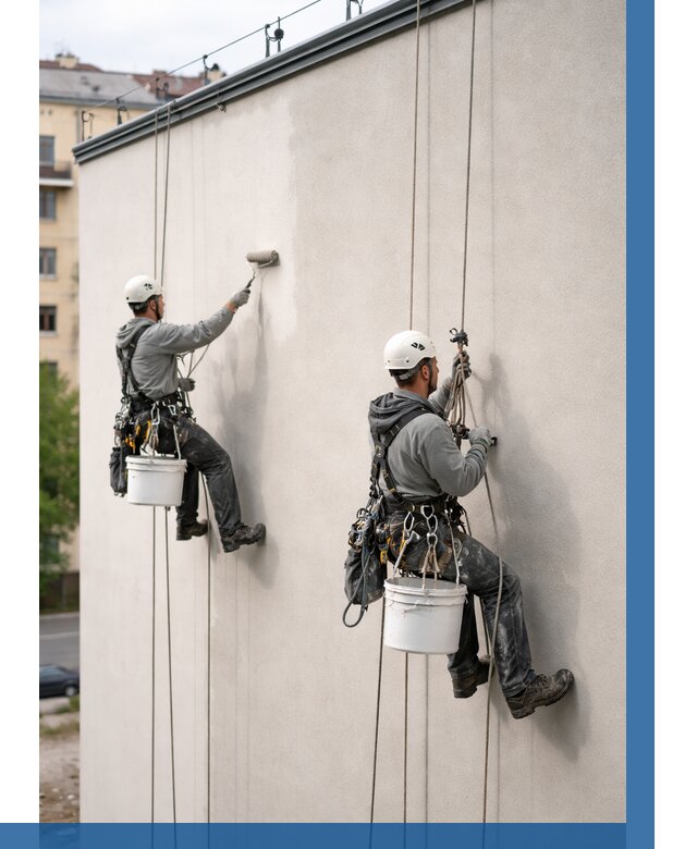 Покраска оштукатуренного фасада в Елабуге от 324 р. | ВЫСОТНИК-Лбг