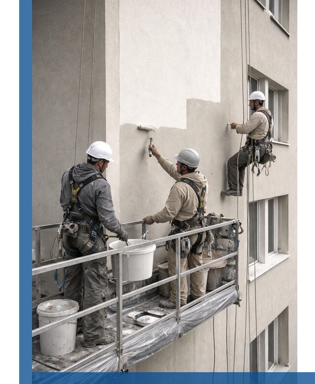 Покраска оштукатуренного фасада в Елабуге под ключ с гарантией