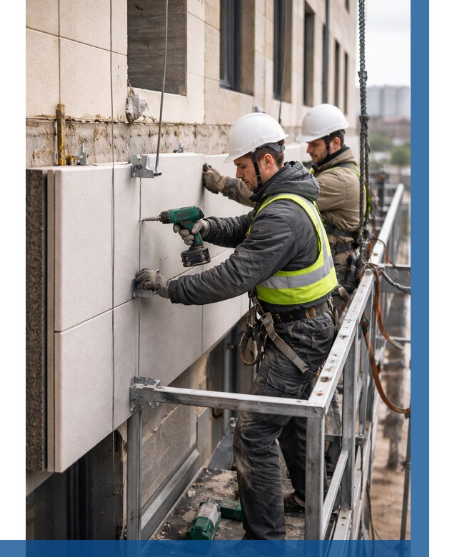 Монтаж фасадных термопанелей в Елабуге от 1519 р. | ВЫСОТНИК-Лбг