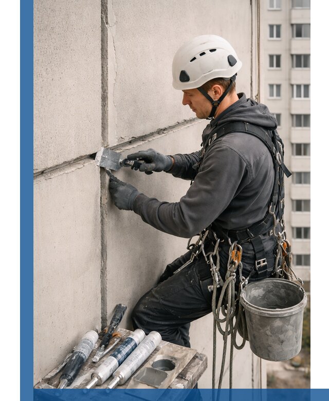 Ремонт межпанельных швов в Елабуге герметизация и восстановление