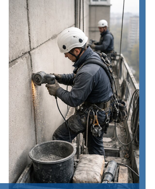 Штробление межпанельных швов в Елабуге от 1215 р. | ВЫСОТНИК-Лбг