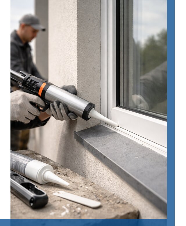 Герметизация монтажных швов окон в Елабуге от 658 р. | ВЫСОТНИК-Лбг