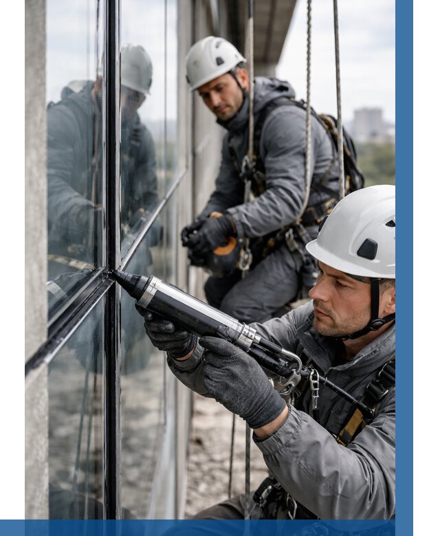 Герметизация витражных швов в Елабуге от 658 р. | ВЫСОТНИК-Лбг