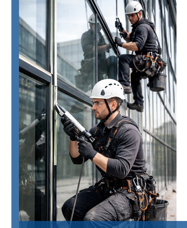 Герметизация витражных швов в Елабуге для зданий и фасадов