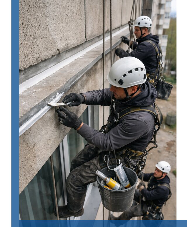 Герметизация примыкания балкона в Елабуге под ключ с гарантией