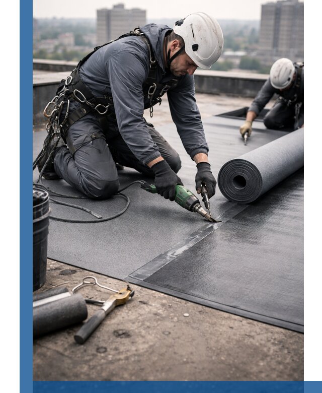 Ремонт мягкой кровли в Елабуге с выездом промальпинистов