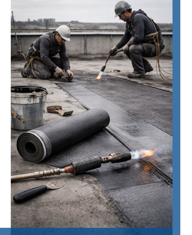 Ремонт рулонной кровли в Елабуге от 658 р. | ВЫСОТНИК-Лбг