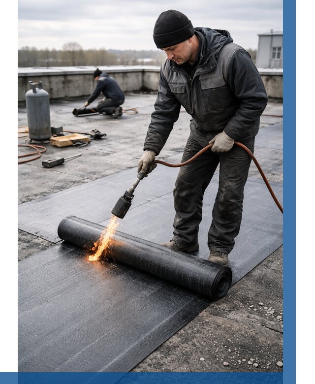 Ремонт наплавляемой кровли в Елабуге от 709 р. | ВЫСОТНИК-Лбг