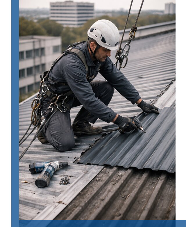 Ремонт профнастила на кровле в Елабуге, работы под ключ