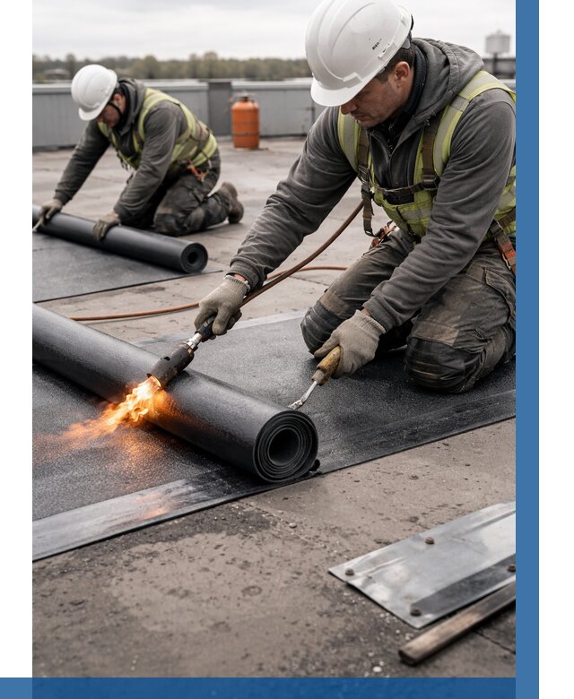 Монтаж наплавляемой кровли в Елабуге от 861 р. — ВЫСОТНИК-Лбг