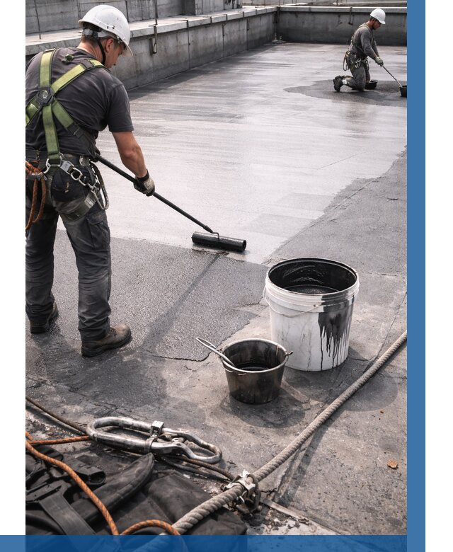 Гидроизоляция кровли жидкой резиной в Елабуге от 506 р. | ВЫСОТНИК-Лбг