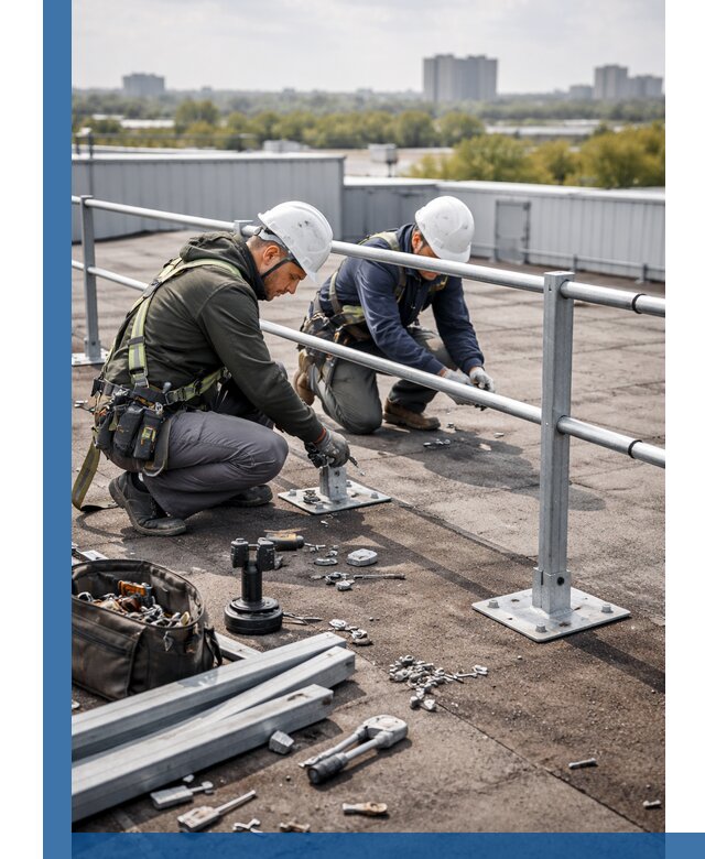 Монтаж кровельного ограждения в Елабуге под ключ с гарантией