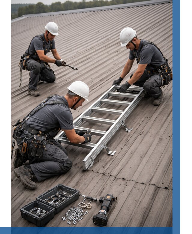 Монтаж кровельной лестницы в Елабуге от 4558 р. | ВЫСОТНИК-Лбг