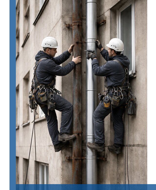 Замена водосточных труб в Елабуге: монтаж и демонтаж под ключ