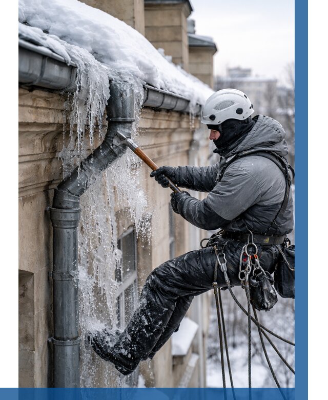 Очистка водостоков от льда в Елабуге от 3545 р. | ВЫСОТНИК-Лбг