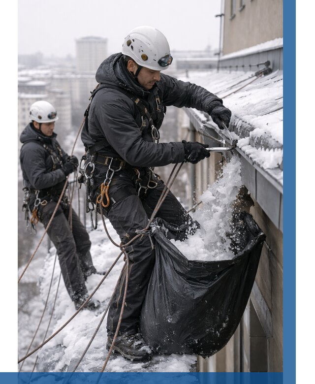 Аварийная очистка крыши в Елабуге под ключ от 304 р. | ВЫСОТНИК-Лбг