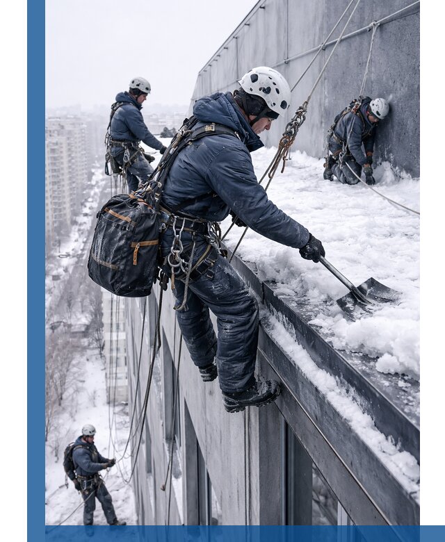 Абонентское обслуживание кровли зимой в Елабуге регулярный уход