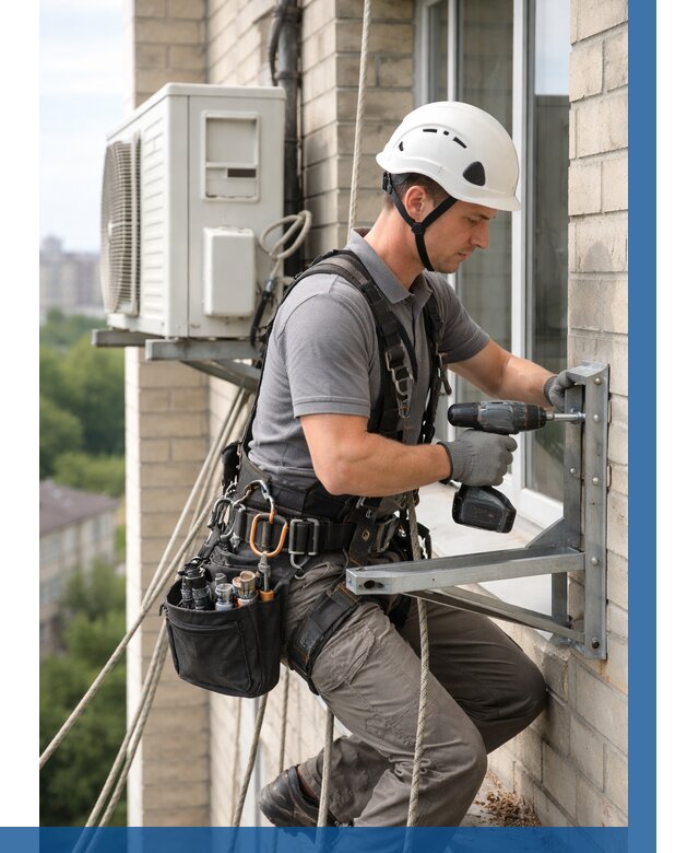 Установка кронштейнов кондиционера в Елабуге от 3545 р. | ВЫСОТНИК-Лбг