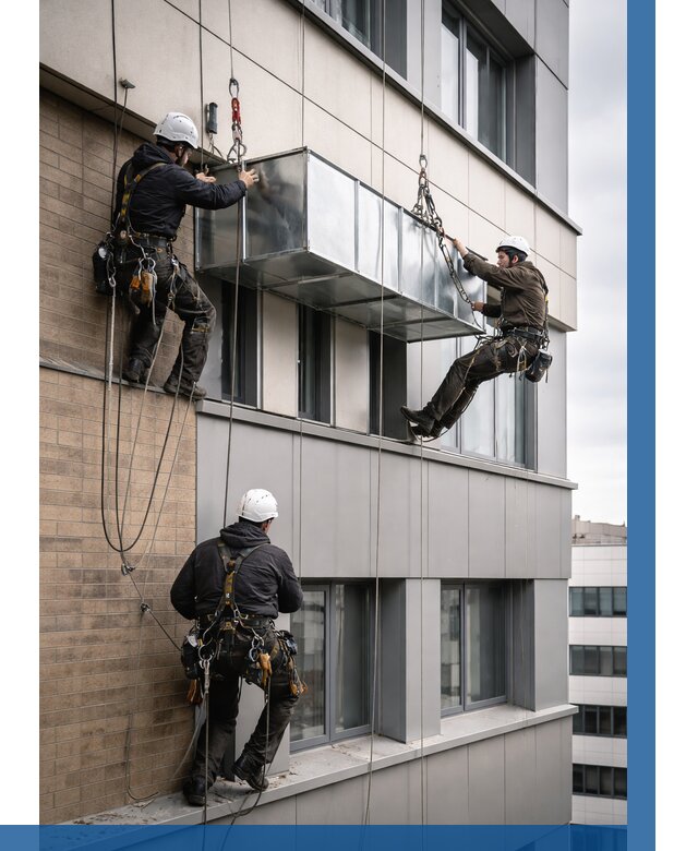 Монтаж воздуховодов на фасаде в Елабуге от 1519 р. | ВЫСОТНИК-Лбг