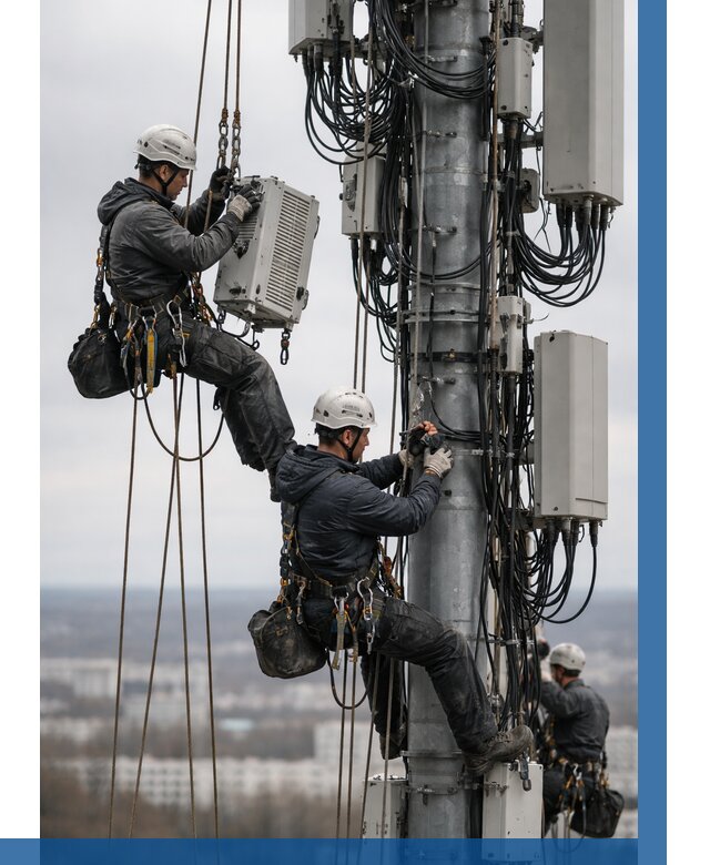 Монтаж оборудования связи на мачте в Елабуге от 7596 р. | ВЫСОТНИК-Лбг