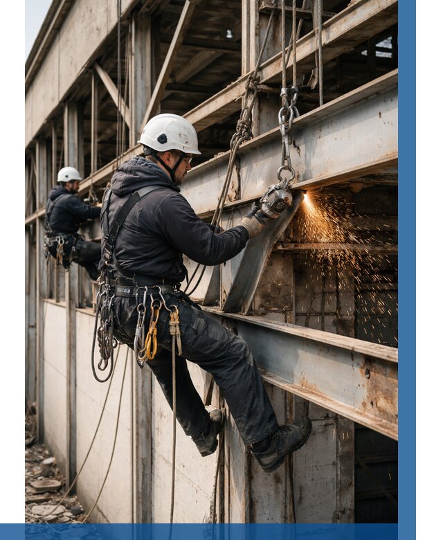 Демонтаж металлоконструкций на высоте в Елабуге от 6583р. |ВЫСОТНИК-Лбг