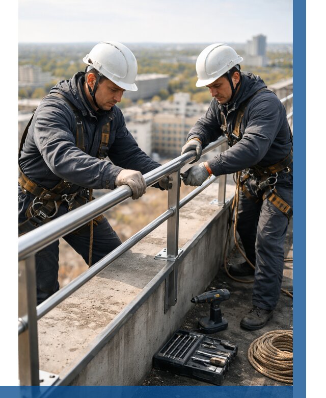 Монтаж перил на высоте в Елабуге от 2532 р. | ВЫСОТНИК-Лбг