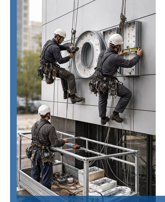 Профессиональный монтаж световых букв в Елабуге под ключ