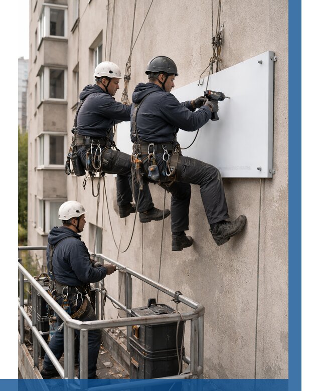 Монтаж табличек и указателей в Елабуге от 3545 р. | ВЫСОТНИК-Лбг