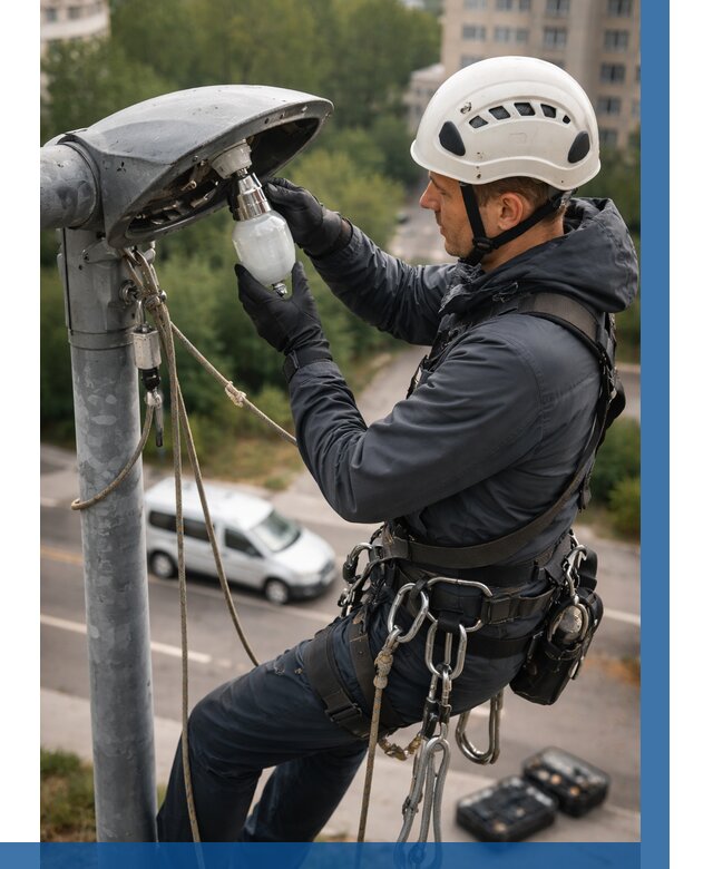 Замена ламп на высоте в Елабуге от 2532 р. | ВЫСОТНИК-Лбг