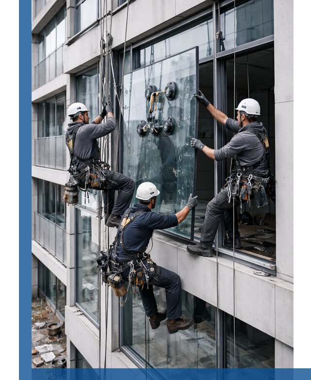 Фасадное остекление и монтаж витражей зданий в Елабуге под ключ