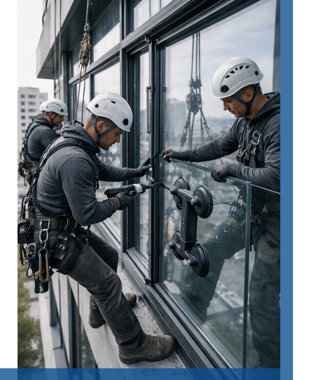 Витражное остекление зданий в Елабуге от 3545 р. | ВЫСОТНИК-Лбг