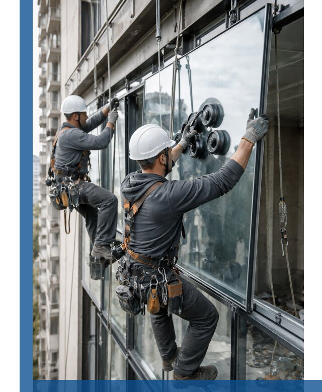 Витражное остекление фасадов и лоджий в Елабуге под ключ