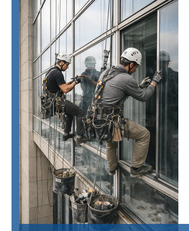 Ремонт витражных конструкций и фасадного остекления в Елабуге