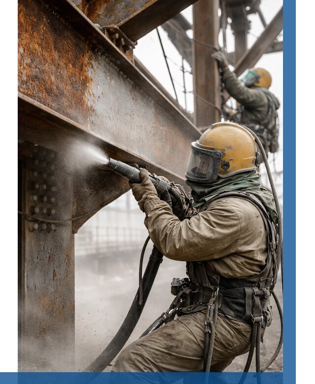 Пескоструйная очистка металлоконструкций в Елабуге по 608 р.  ВЫСОТНИК-Лбг