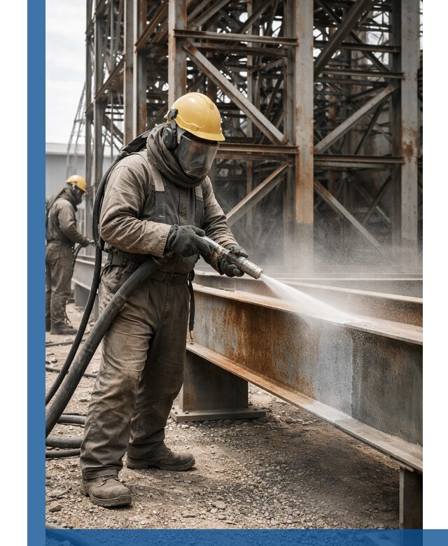 Пескоструйная очистка металлоконструкций в Елабуге промышленная