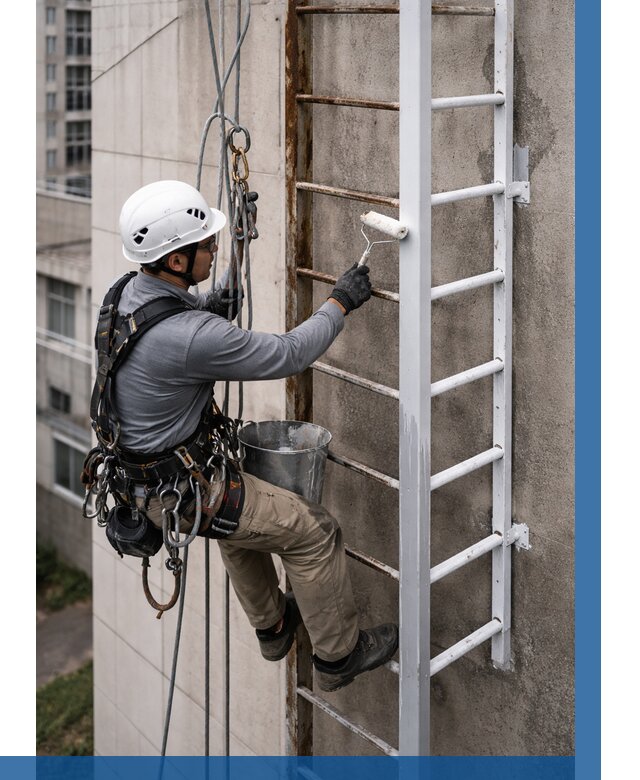 Покраска пожарных лестниц в Елабуге от 4558 р. | ВЫСОТНИК-Лбг