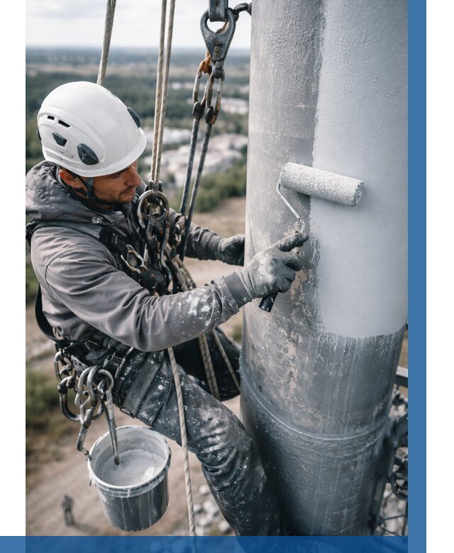 Покраска мачт связи под ключ в Елабуге от 861 р. | ВЫСОТНИК-Лбг