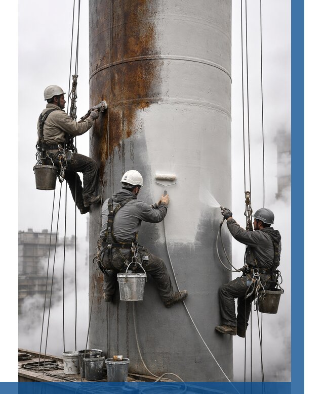 Покраска дымовых труб в Елабуге от 8609 р. | ВЫСОТНИК-Лбг