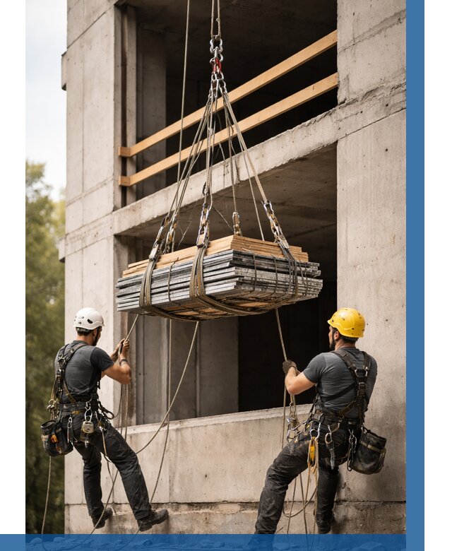 Подъем материала на этаж веревками в Елабуге от 1519 р. | ВЫСОТНИК-Лбг