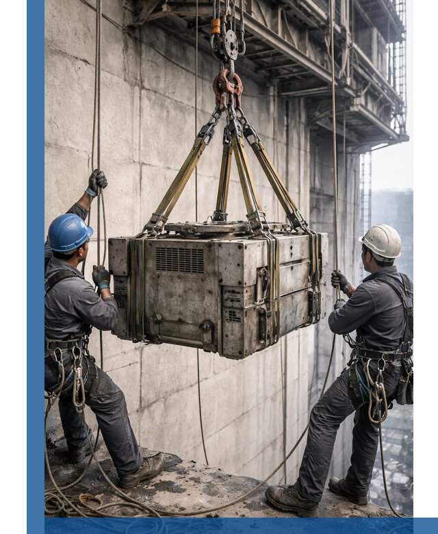 Такелажные работы на высоте, подъем и монтаж грузов в Елабуге