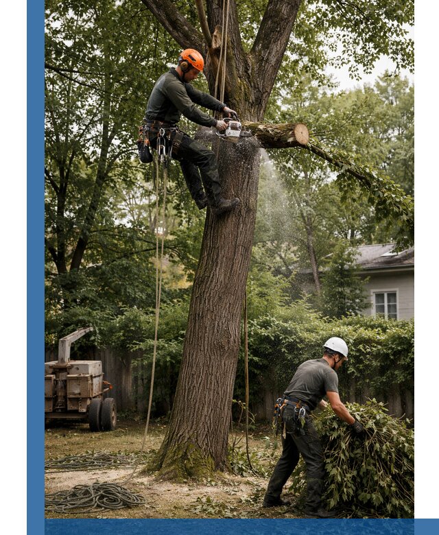 Кронирование деревьев в Елабуге, безопасная высотная обрезка