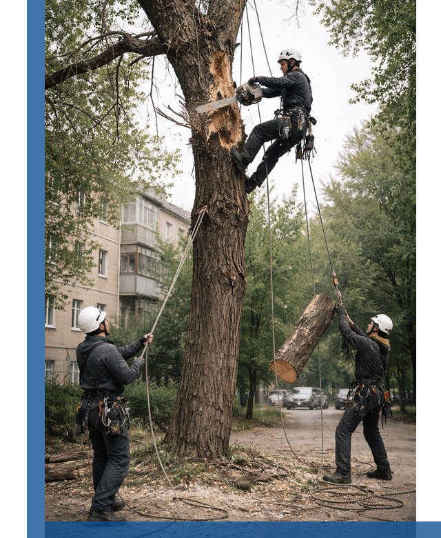 Срочное удаление аварийных деревьев в Елабуге с гарантией безопасности